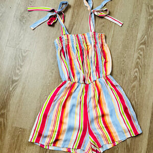 Everly Small Multicolor Striped Romper Small